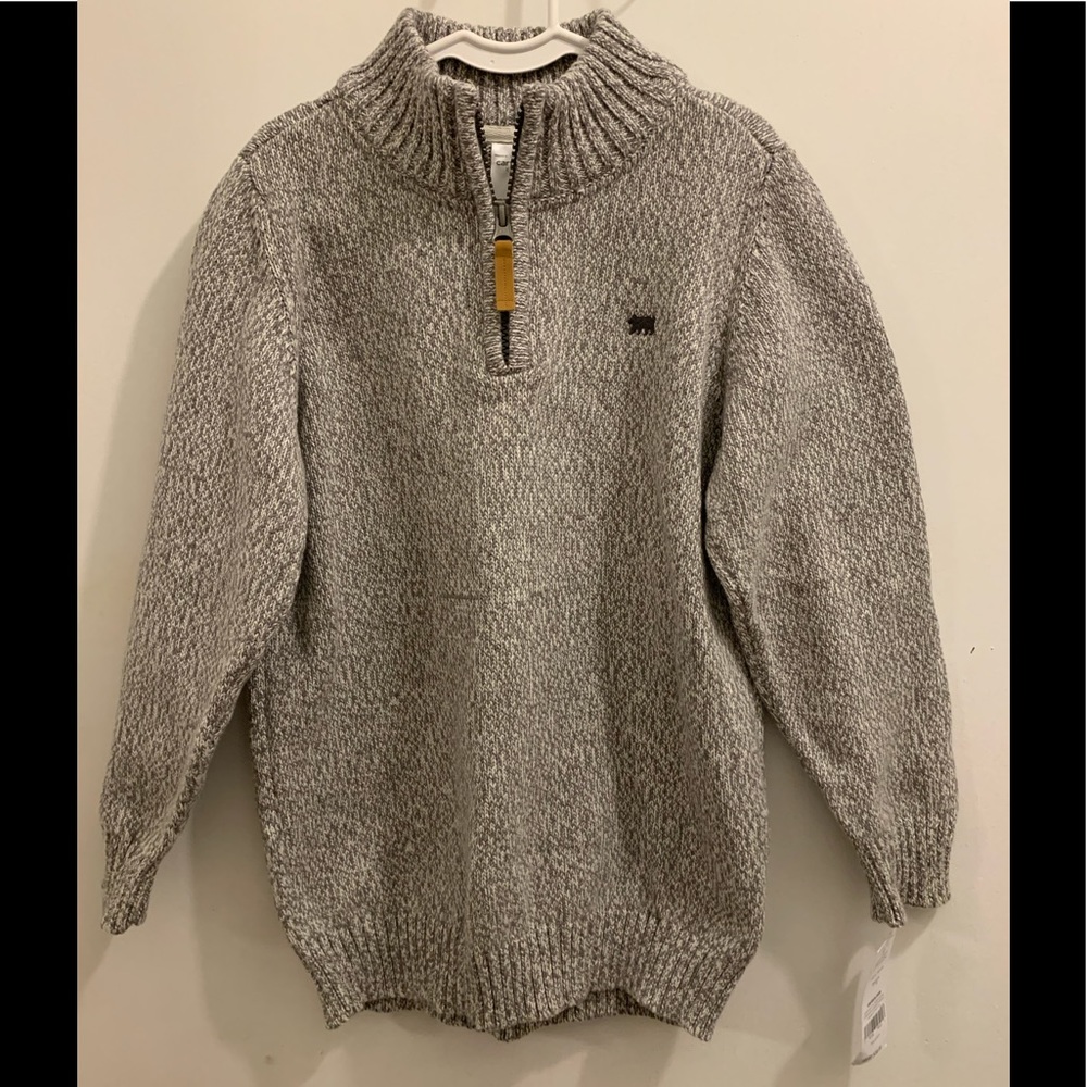 Carters Boys Zip up Sweater Grey Size 7 New with Tags